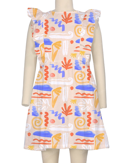 Sleeveless Side Frill Dress