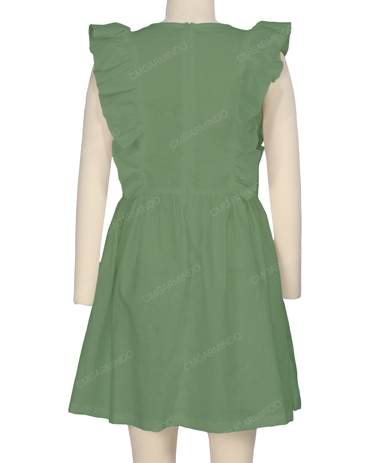 Sleeveless Side Frill Dress