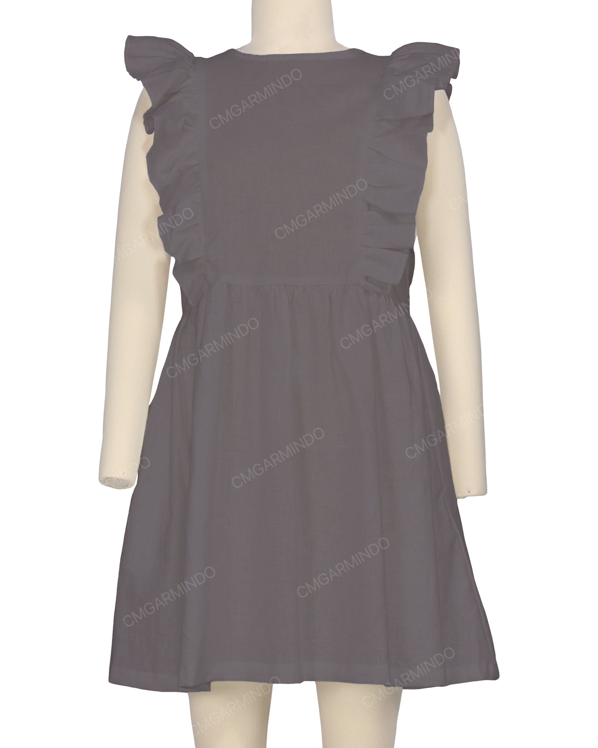 Sleeveless Side Frill Dress