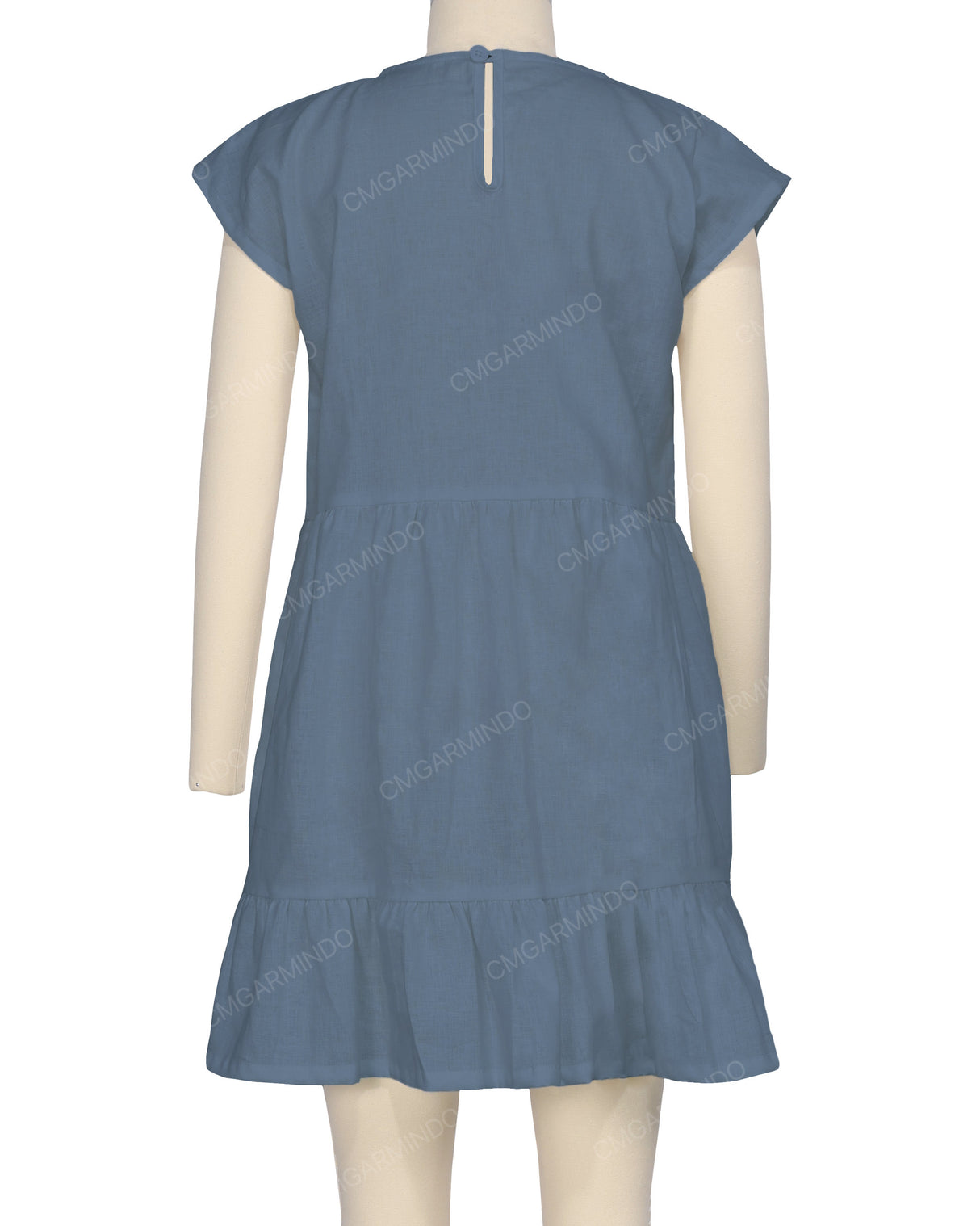 Cap Sleeve Ruffle Dress