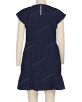 Cap Sleeve Ruffle Dress