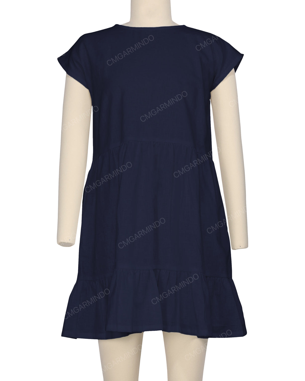 Cap Sleeve Ruffle Dress