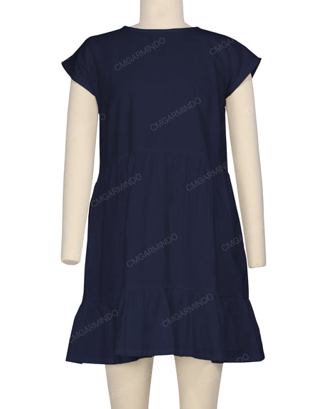Cap Sleeve Ruffle Dress