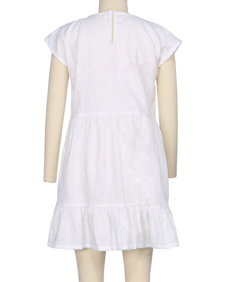 Cap Sleeve Ruffle Dress