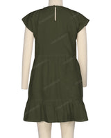 Cap Sleeve Ruffle Dress