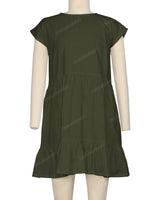 Cap Sleeve Ruffle Dress