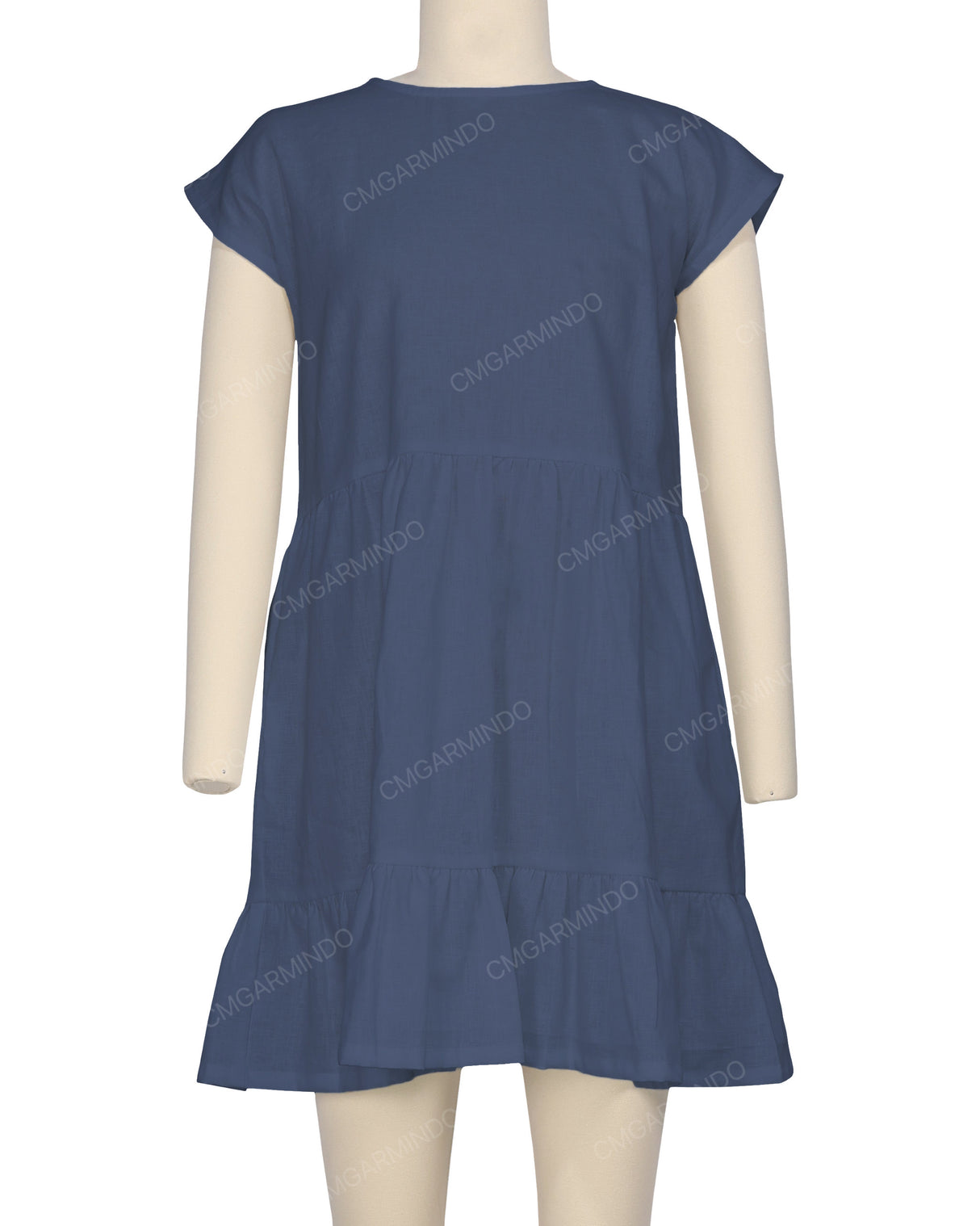 Cap Sleeve Ruffle Dress