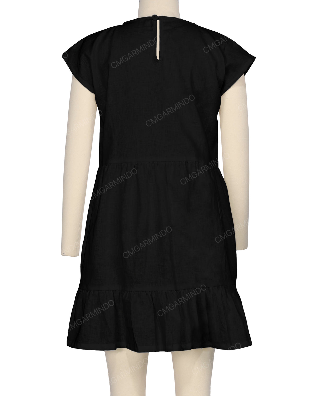 Cap Sleeve Ruffle Dress