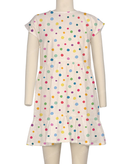 Cap Sleeve Ruffle Dress