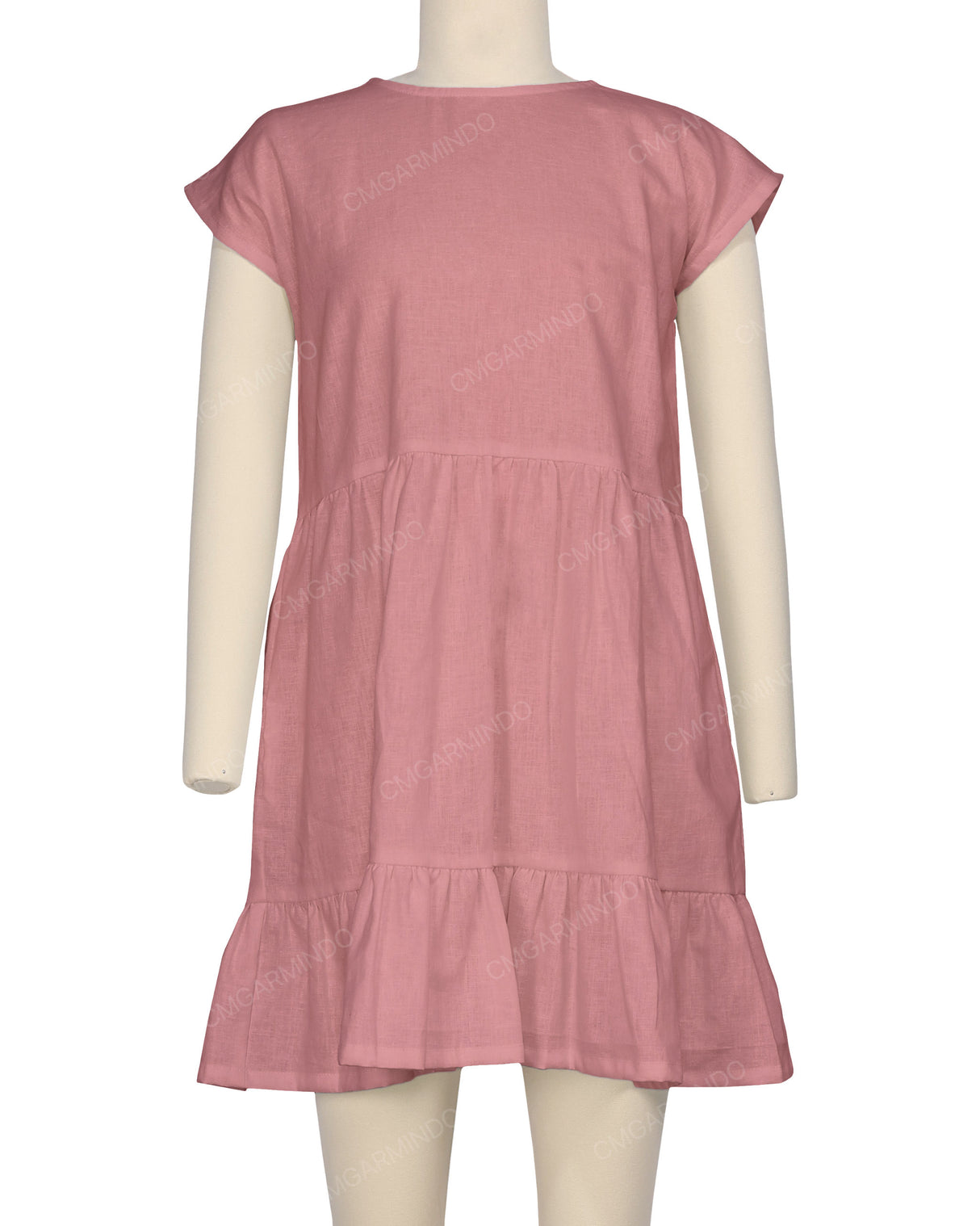 Cap Sleeve Ruffle Dress