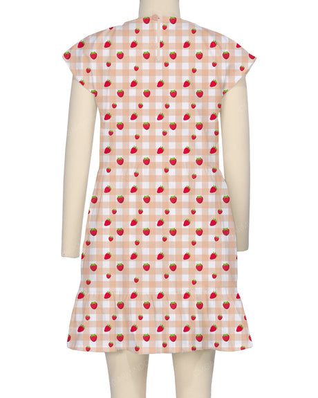 Cap Sleeve Ruffle Dress