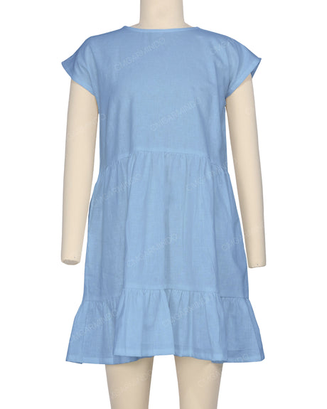 Cap Sleeve Ruffle Dress