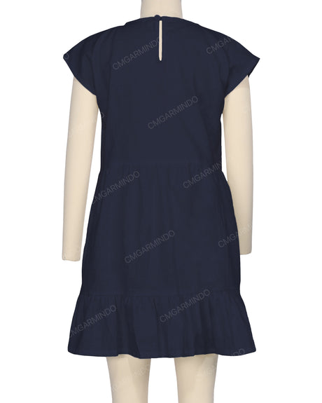 Cap Sleeve Ruffle Dress