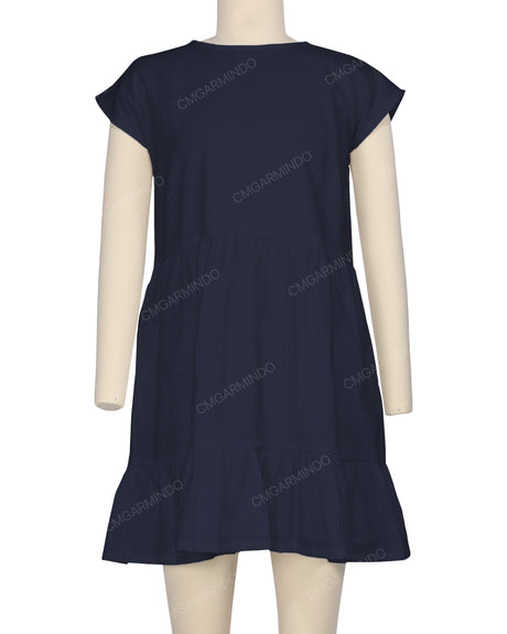Cap Sleeve Ruffle Dress