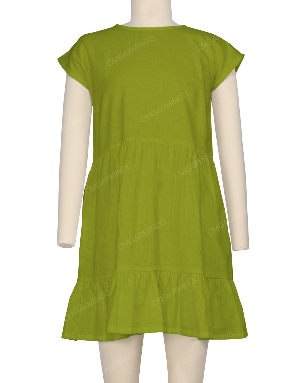 Cap Sleeve Ruffle Dress