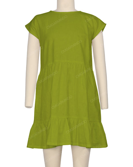 Cap Sleeve Ruffle Dress
