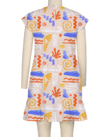 Cap Sleeve Ruffle Dress
