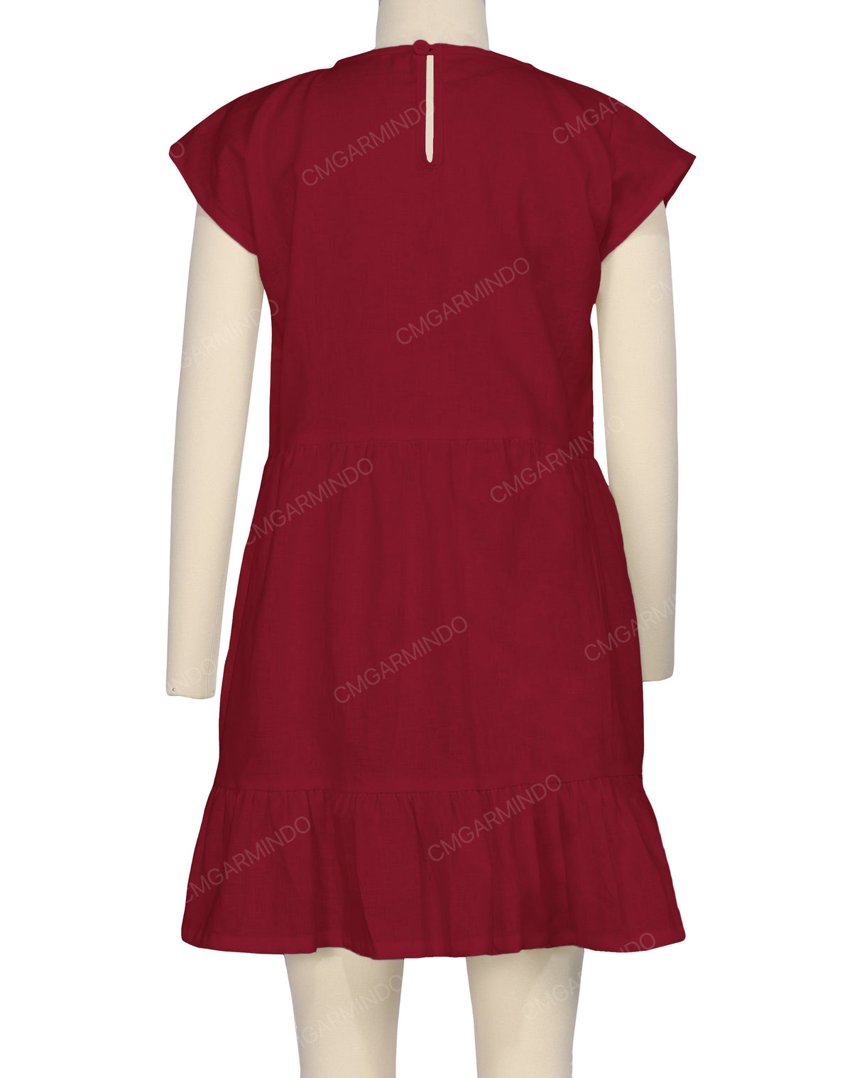 Cap Sleeve Ruffle Dress