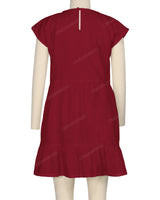 Cap Sleeve Ruffle Dress