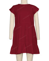 Cap Sleeve Ruffle Dress