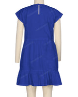 Cap Sleeve Ruffle Dress