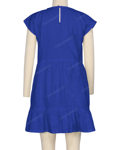 Cap Sleeve Ruffle Dress
