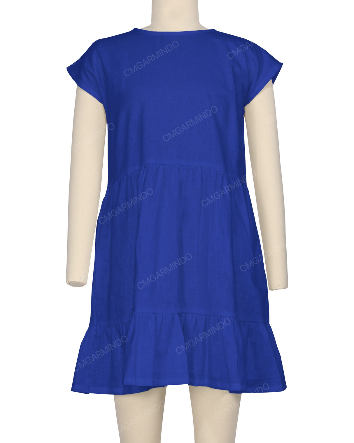 Cap Sleeve Ruffle Dress