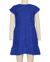 Cap Sleeve Ruffle Dress