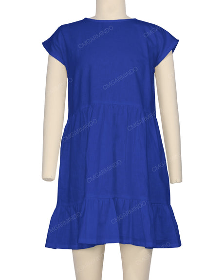 Cap Sleeve Ruffle Dress