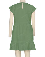 Cap Sleeve Ruffle Dress