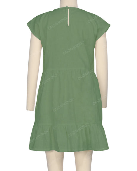 Cap Sleeve Ruffle Dress