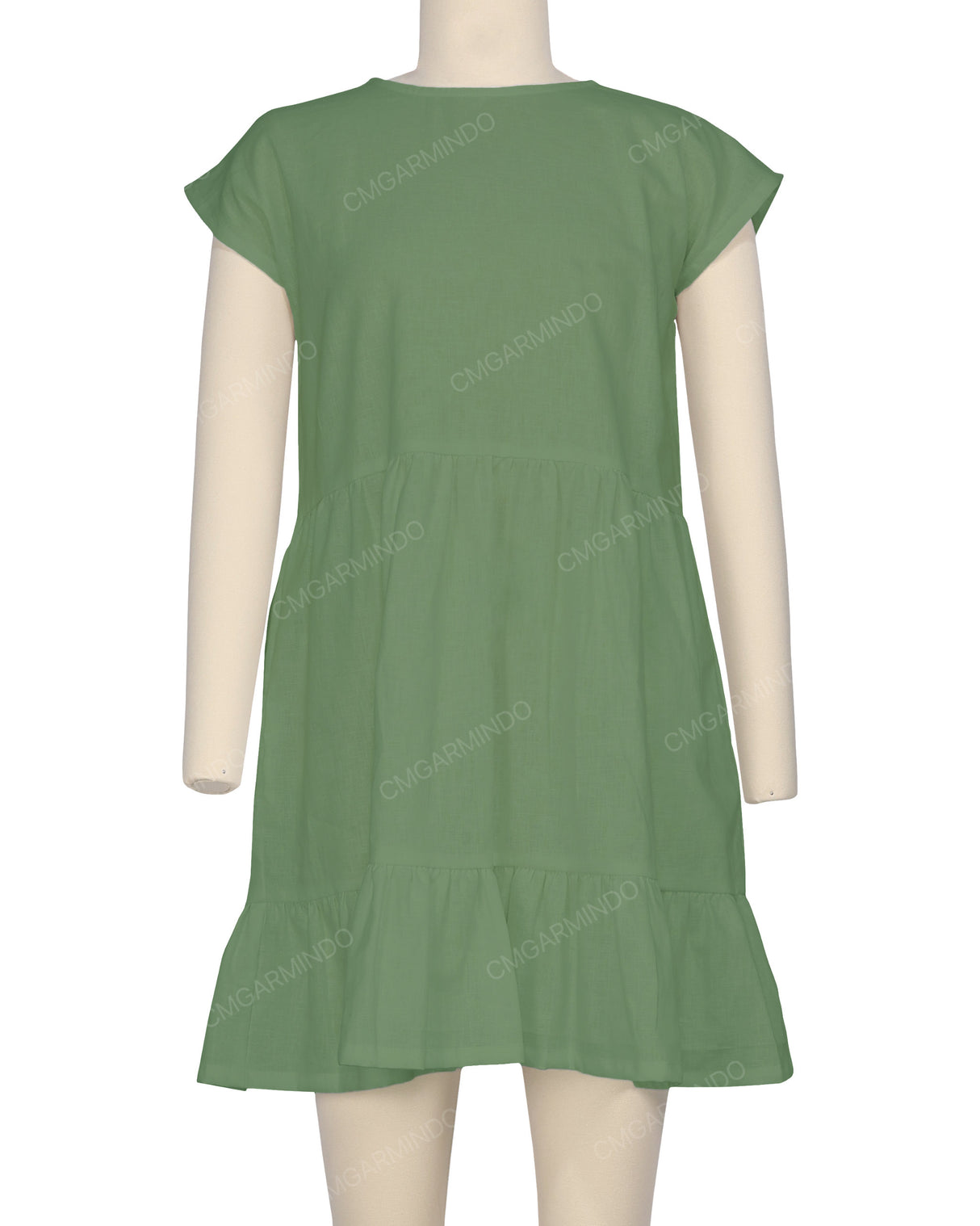 Cap Sleeve Ruffle Dress