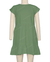 Cap Sleeve Ruffle Dress