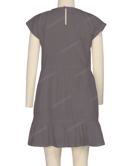 Cap Sleeve Ruffle Dress