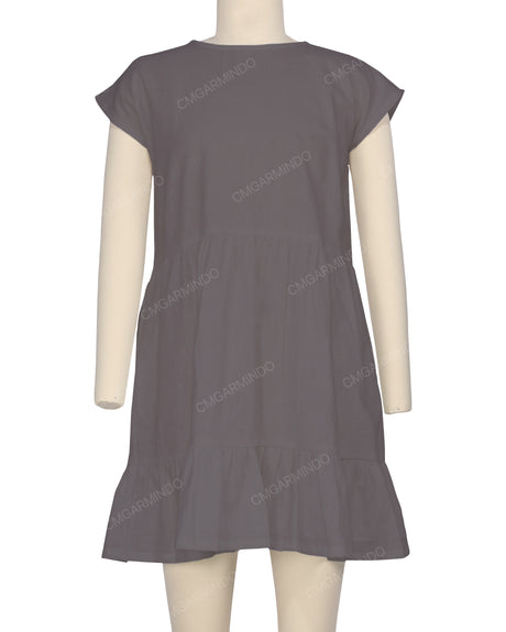 Cap Sleeve Ruffle Dress