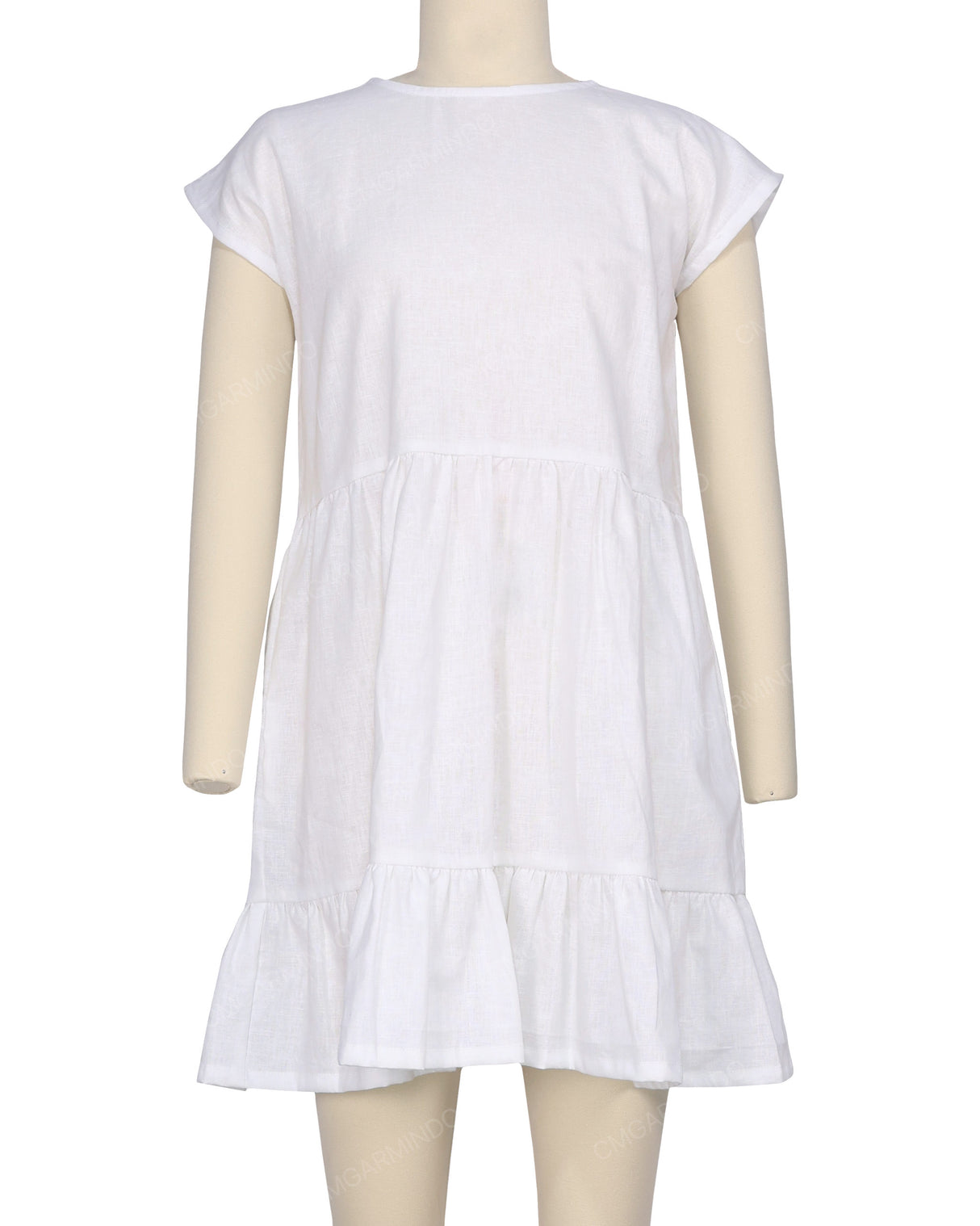 Cap Sleeve Ruffle Dress