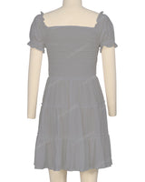 Puff Sleeve Shirred Dress