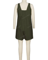 Wrap Front Shirred Back Romper