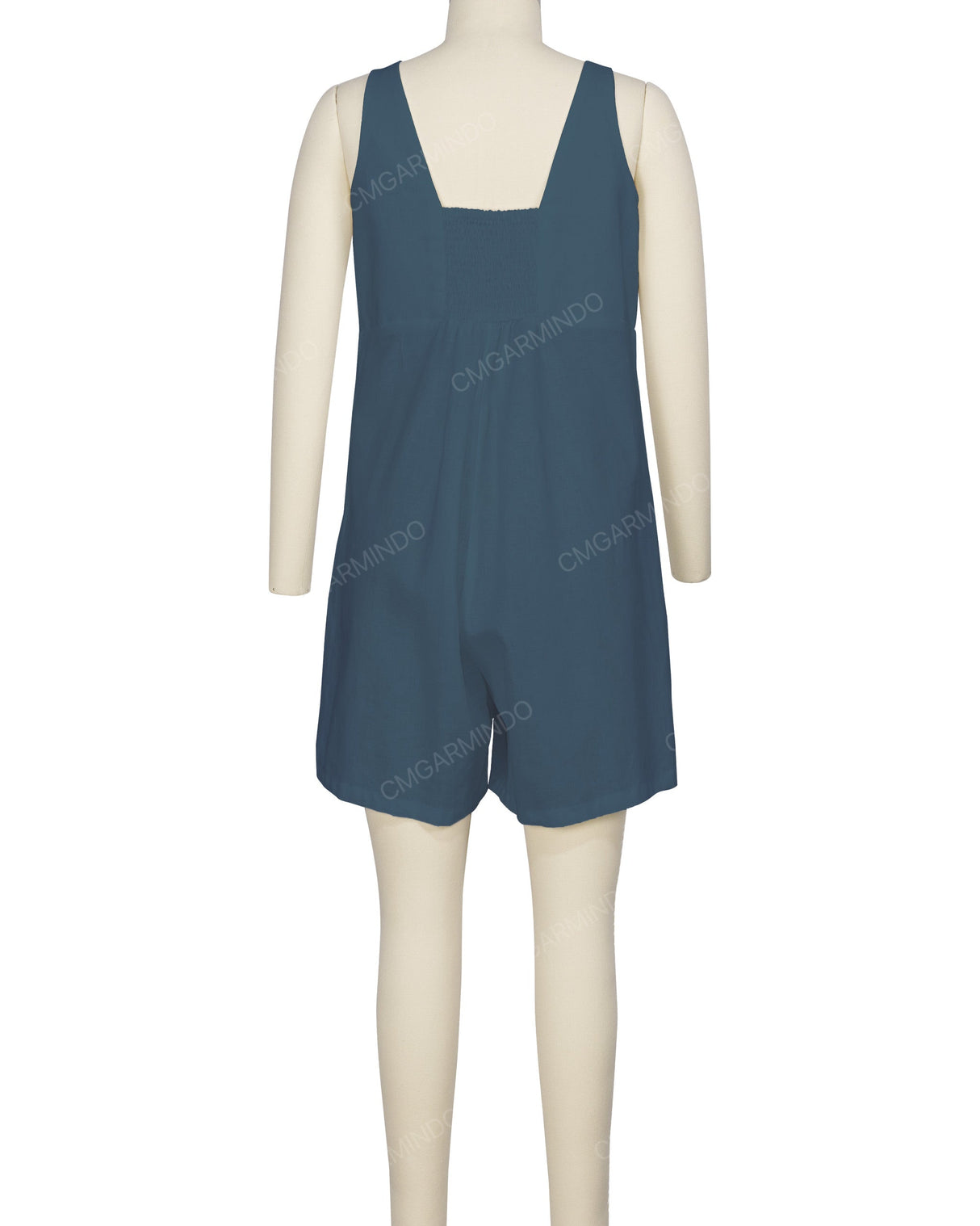 Wrap Front Shirred Back Romper
