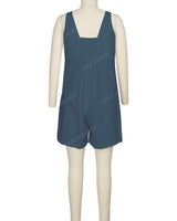 Wrap Front Shirred Back Romper
