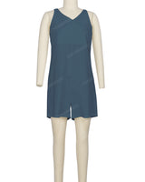 Wrap Front Shirred Back Romper