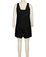 Wrap Front Shirred Back Romper