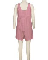 Wrap Front Shirred Back Romper