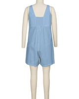 Wrap Front Shirred Back Romper