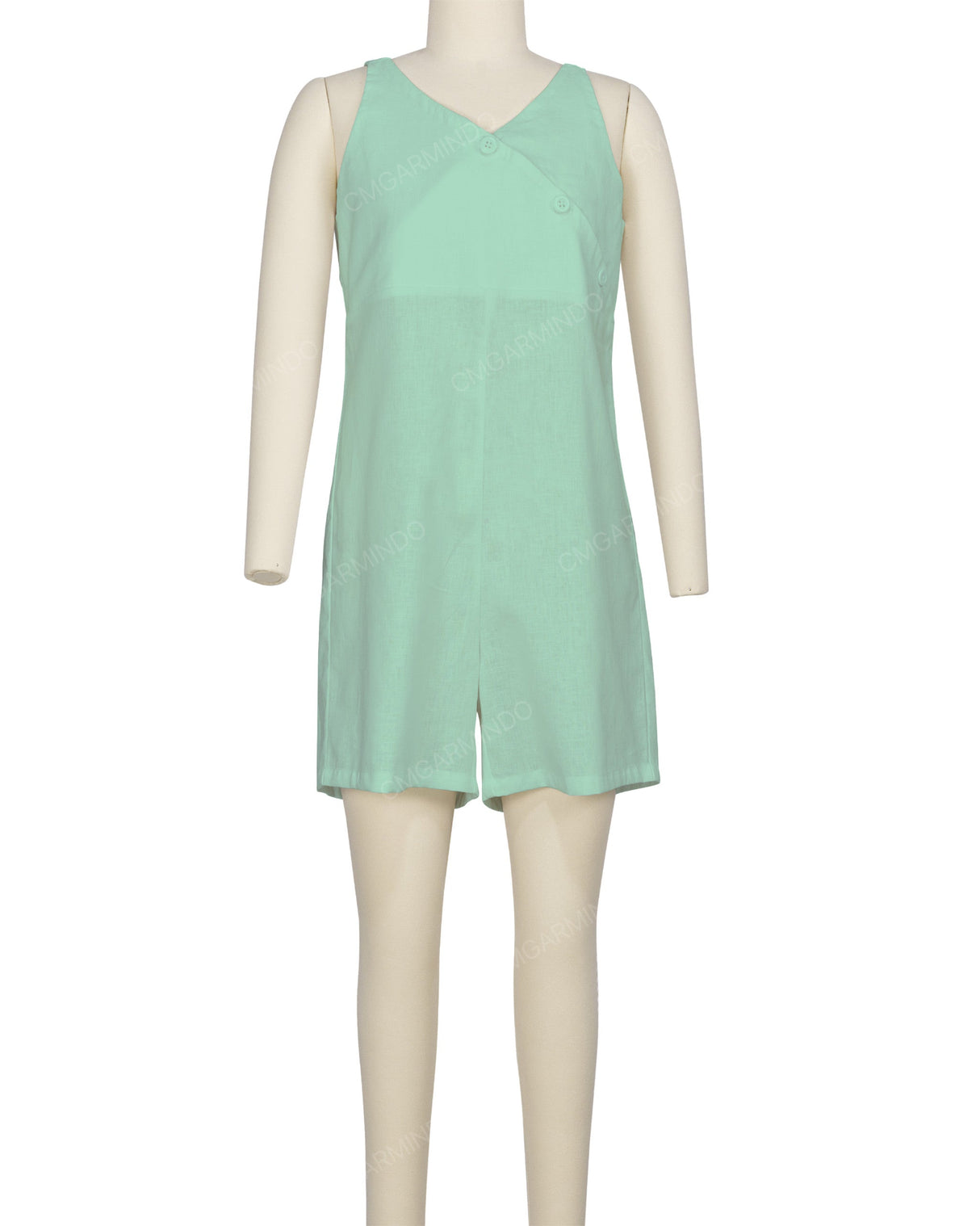 Wrap Front Shirred Back Romper