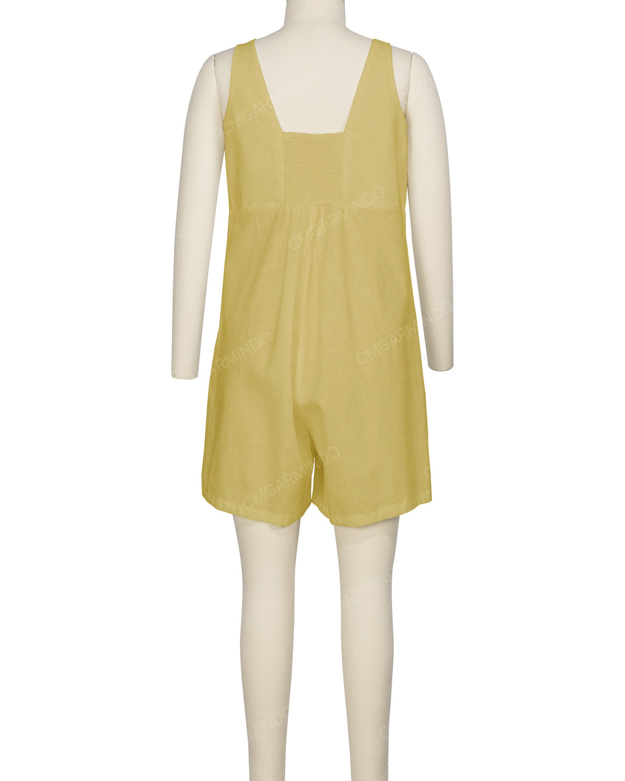 Wrap Front Shirred Back Romper