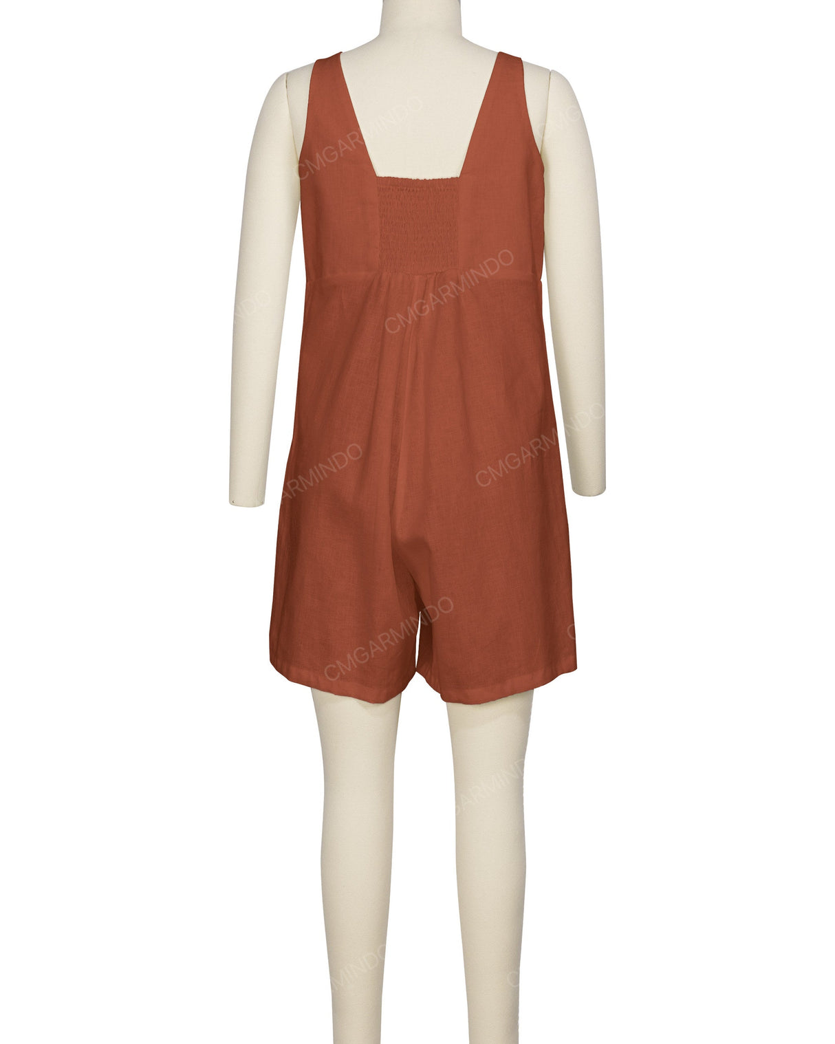 Wrap Front Shirred Back Romper
