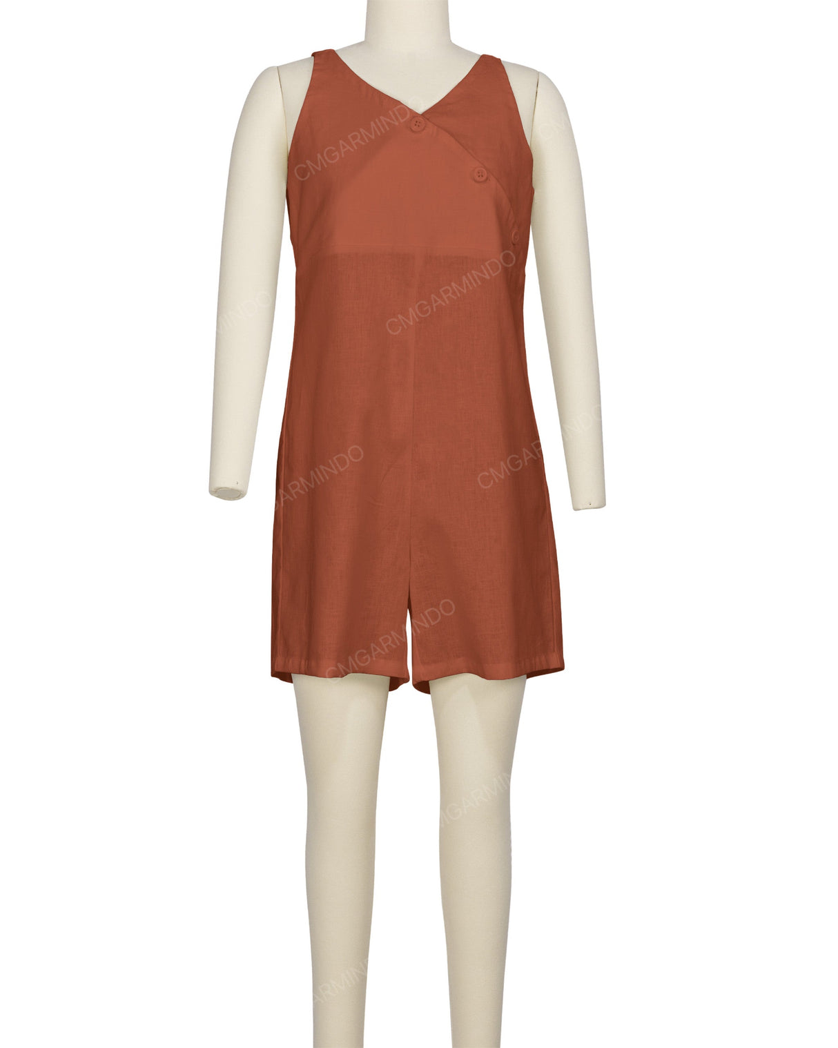 Wrap Front Shirred Back Romper