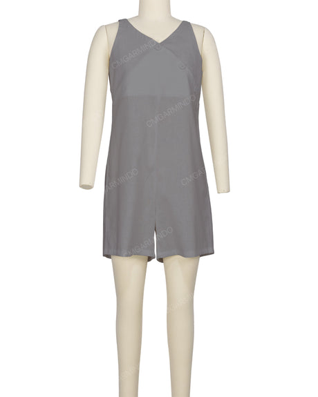 Wrap Front Shirred Back Romper