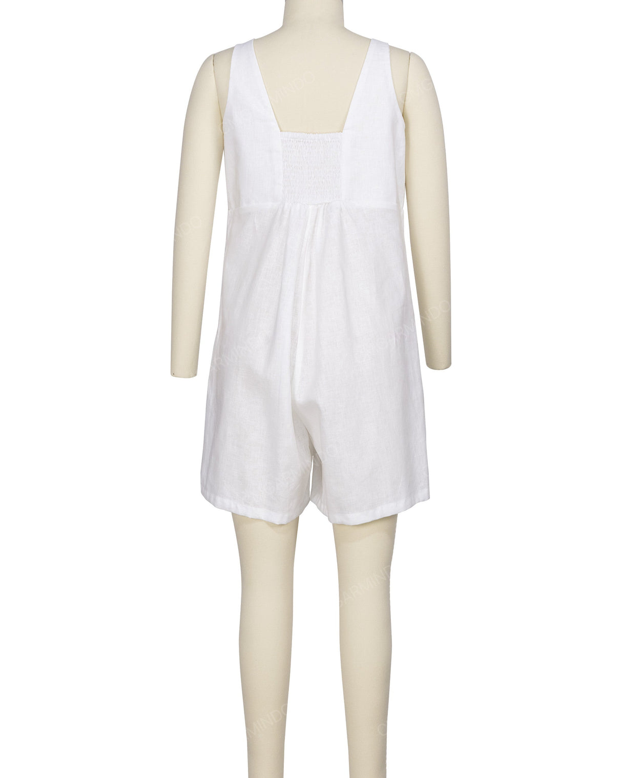 Wrap Front Shirred Back Romper